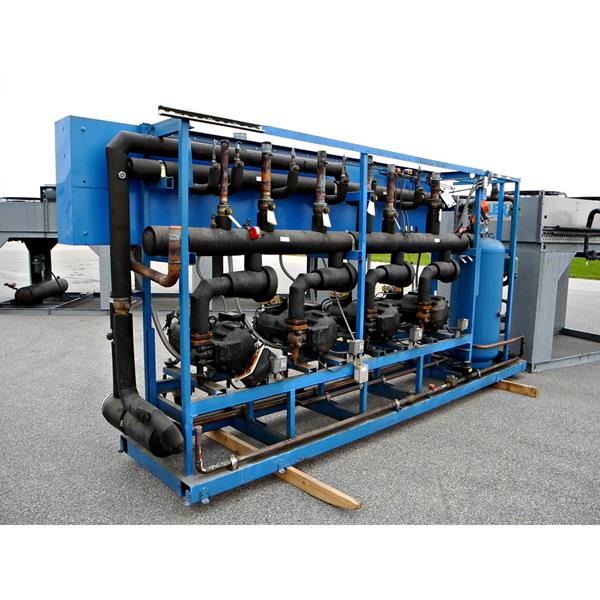 150 HP Medium Temperature Screw Compressor Rack Package Barr